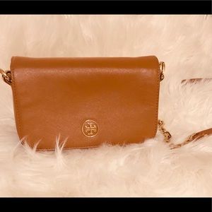 Tory Burch Mini Chain Luggage Leather Cross Body
